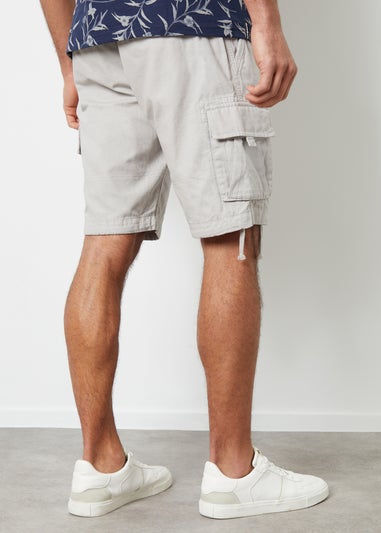 Threadbare White Cotton Cargo Shorts