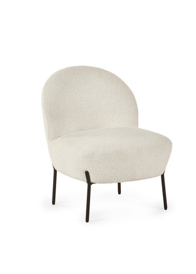 Julian Bowen Ivory Lulu Boucle Accent Chair (77 x 60 x 64cm)