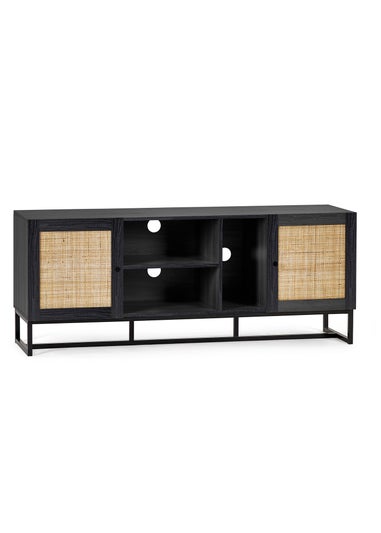 Julian Bowen Black Padstow Tv Unit (60 x 150 x 40cm)