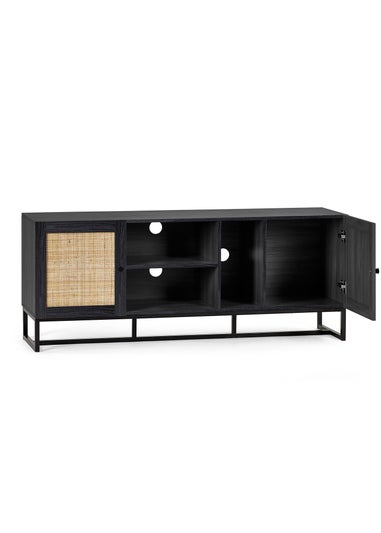 Julian Bowen Black Padstow Tv Unit (60 x 150 x 40cm)