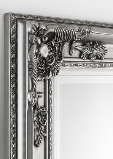 Julian Bowen Pewter Palais Lean to Dress Mirror (170 x 70 x 6cm)