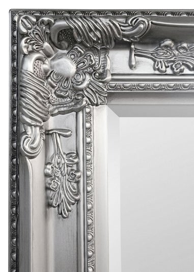 Julian Bowen Pewter Palais Lean to Dress Mirror (170 x 70 x 6cm)