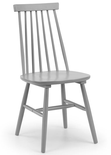 Julian Bowen Grey Spindle Back Dining Chairs Set of 2  (92.5 x 44 x 53cm)