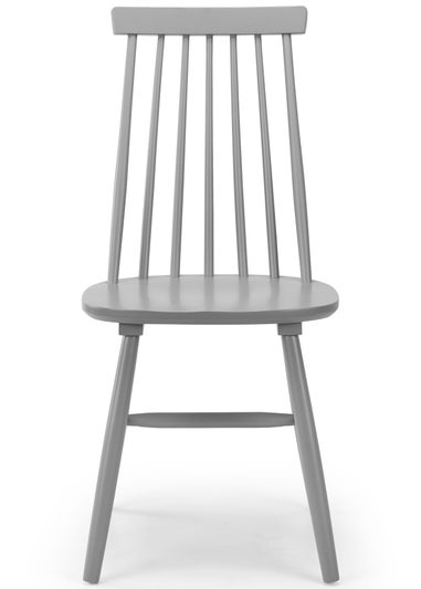 Julian Bowen Grey Spindle Back Dining Chairs Set of 2  (92.5 x 44 x 53cm)