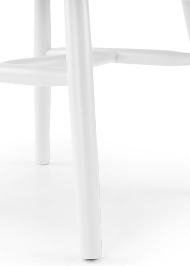 Julian Bowen White Spindle Back Dining Chairs Set of 2  (92.5 x 44 x 53cm)