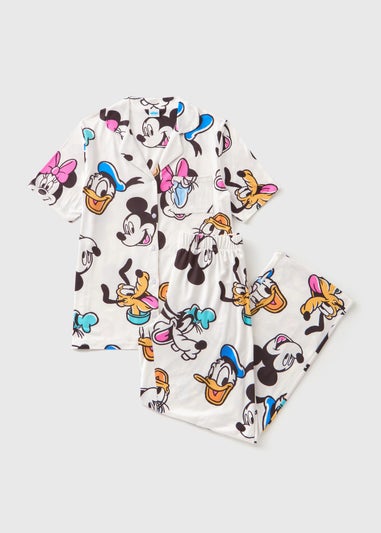 Disney Cream Button Through Pyjama Set