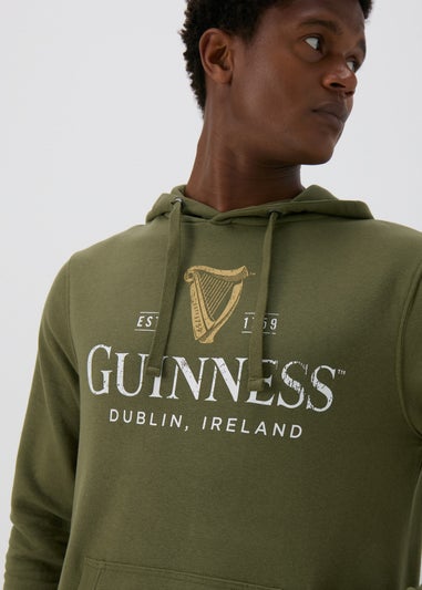 Khaki Guinness Print Hoodie