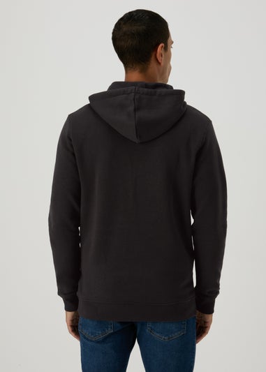 Black Fender Print Hoodie