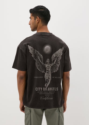 Black Washed City Of Angel T-Shirt