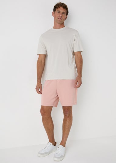 Pink Textured Shorts