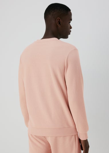 Pink Textured Sweatshirt