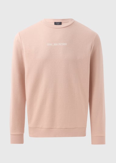 Pink Textured Sweatshirt