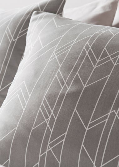 Grey Chevron Duvet Set