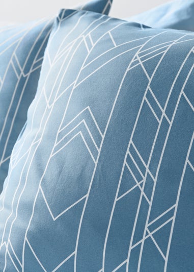 Blue Chevron Duvet Set