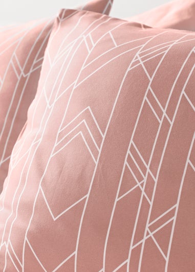 Pink Chevron Duvet Set