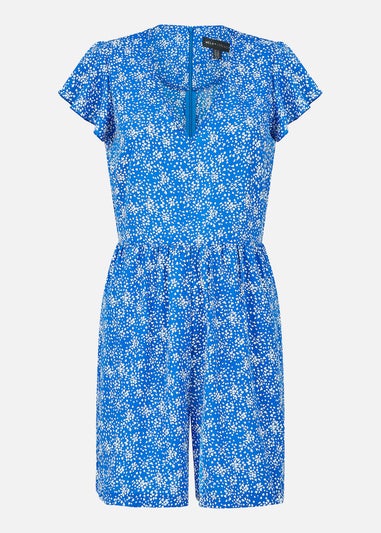 Mela Blue Dash Print Playsuit