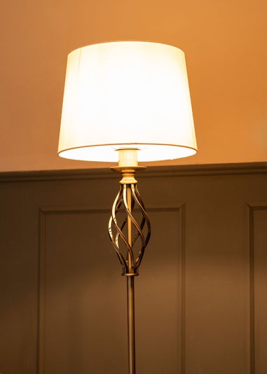 ValueLights Memphis Antique Brass Floor Lamp (151.5cm x 30cm x 30cm)