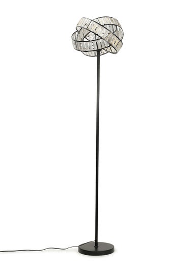 ValueLights Hudson Grey Metal Floor Lamp (159cm x 36.5cm x 36.5cm)