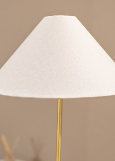 ValueLights Margot White Marble Floor Lamp (148cm x 48cm x 48cm)