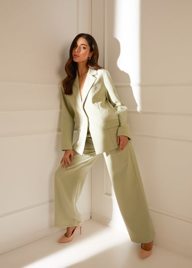 Blue Vanilla Sage Wide Leg Suit Trousers