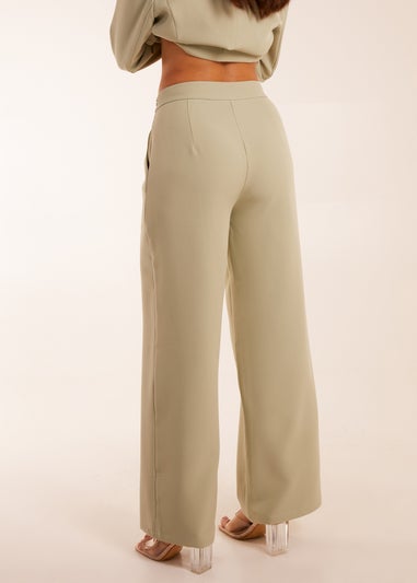 Blue Vanilla Sage Wide Leg Suit Trousers