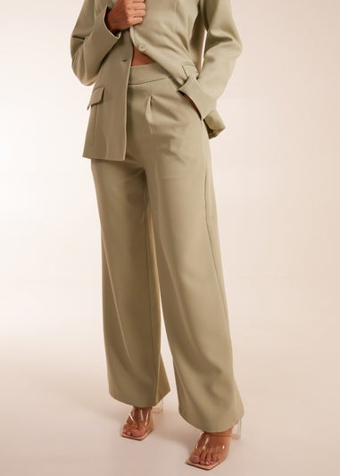 Blue Vanilla Sage Wide Leg Suit Trousers