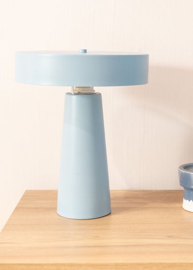 ValueLights Remi Blue Metal Table Lamp (31cm x 25cm x 25cm)