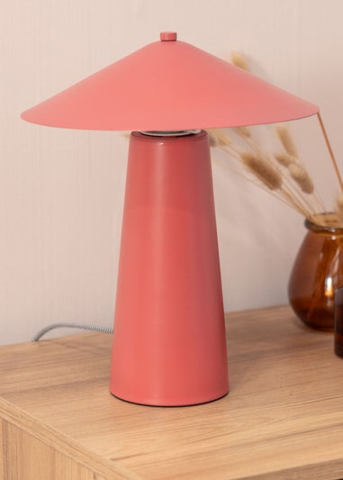 ValueLights Pink Axel Coral Metal Table Lamp (31.5cm x 26cm x 26cm)