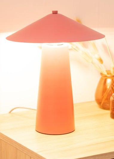 ValueLights Pink Axel Coral Metal Table Lamp (31.5cm x 26cm x 26cm)