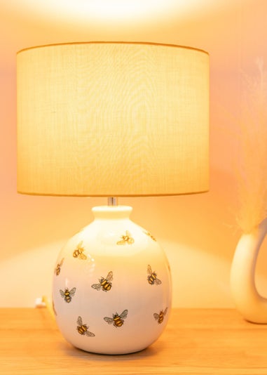 ValueLights Jayne Bee Ceramic Table Lamp (42.5cm x 28cm x 28cm)