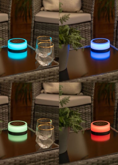 ValueLights White Multi-Function Solar Lights Set of 2 (11.5cm x 11cm x 11cm)