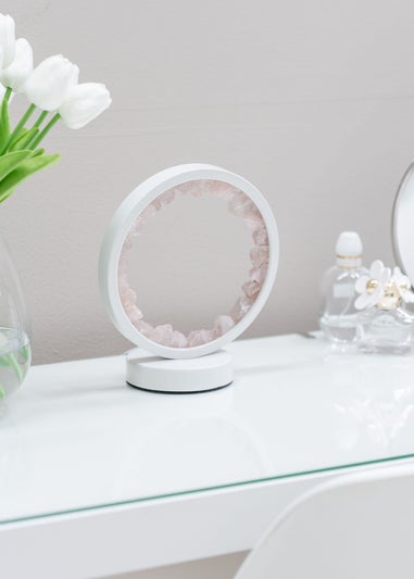 ValueLights Rose Quartz Crystal Wellness Lamp (20.5cm x 10.5cm x 18cm)