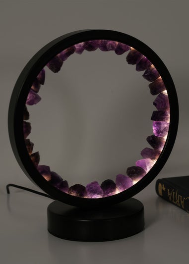 ValueLights Amethyst Crystal Wellness Lamp (20.5cm x 10.5cm x 18cm)