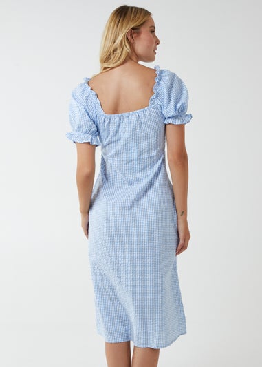 Blue Vanilla Blue Milkmaid Cut Out Midi Dress