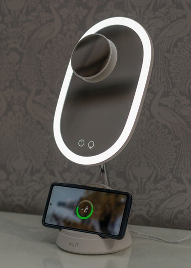 ValueLights White LED Make Up Mirror Wireless Phone Charging (39.5cm x 13cm x 17cm)