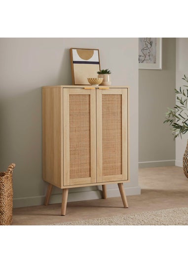 Lloyd Pascal Natural Abbey Rattan 2 Door Cabinet