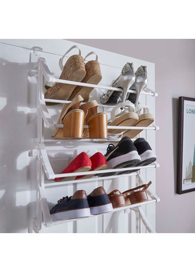 Lloyd Pascal White Over Door Shoe Rack