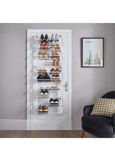 Lloyd Pascal White Over Door Shoe Rack