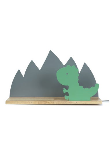 ValueLights Green and Grey Dinosaur Shelf Light (26cm x 46cm x 12cm)