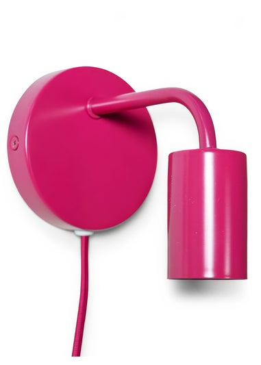 ValueLights Jordy Raspberry Colour Pop Plug In Wall Light