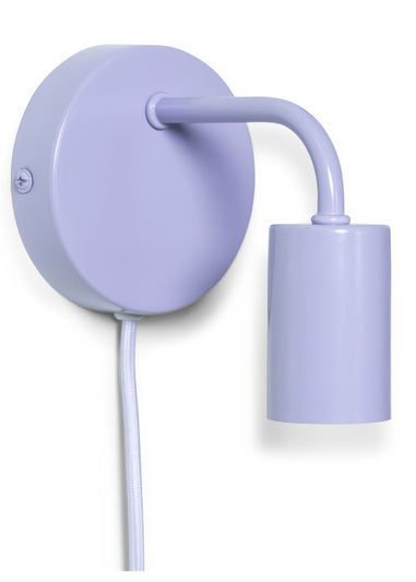 ValueLights Jordy Lilac Colour Pop Plug In Wall Light (13cm x 14cm x 10cm)