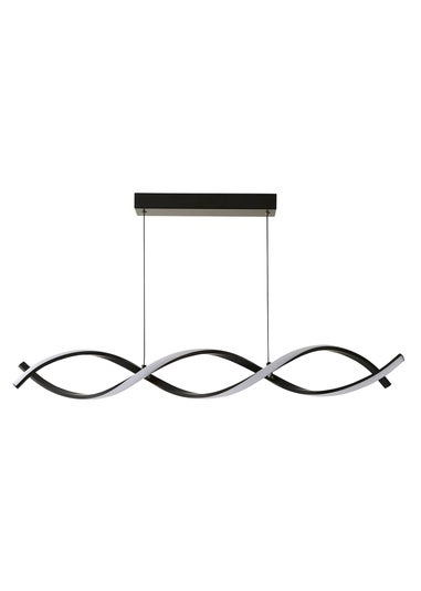 ValueLights Infinity Matt Black Double Twist LED Ceiling Light (100cm x 97cm x 11cm)
