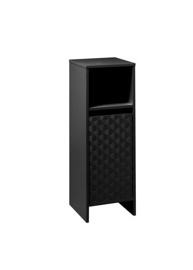 Lloyd Pascal Black Haddon Single Door Floor Cabinet
