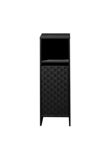 Lloyd Pascal Black Haddon Single Door Floor Cabinet