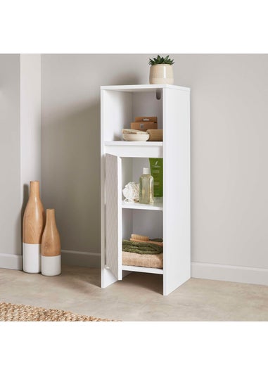 Lloyd Pascal White Haddon Single Door Floor Cabinet