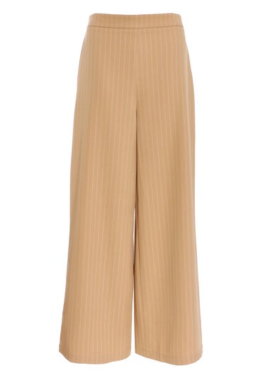 Quiz Camel Pinstripe Tailored Trousers