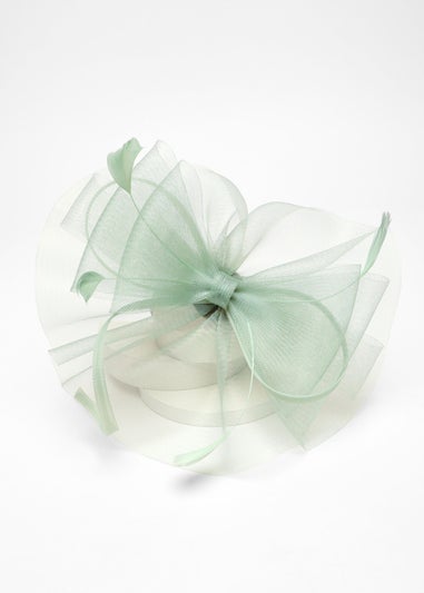 Quiz Green Feather Headband Fascinator