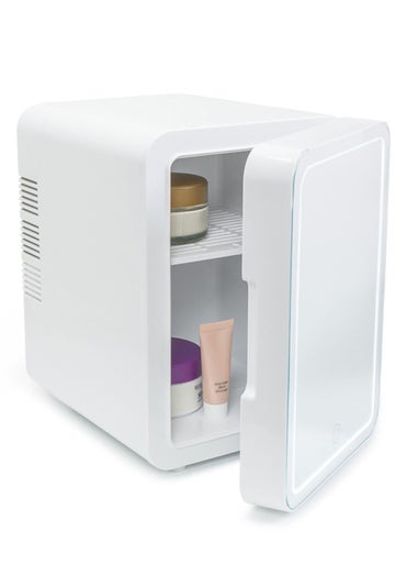 ValueLights White LED Mirror Mini Beauty Fridge (4L 25cm x 24cm x 18cm)