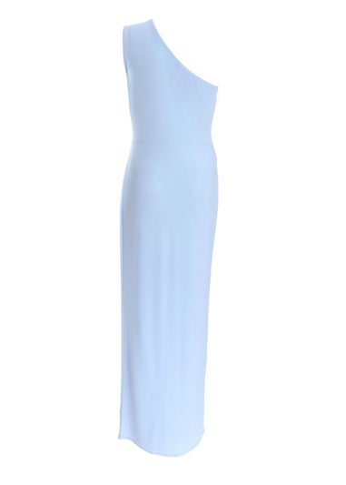 Quiz Blue Asymmetric Wrap Maxi Dress