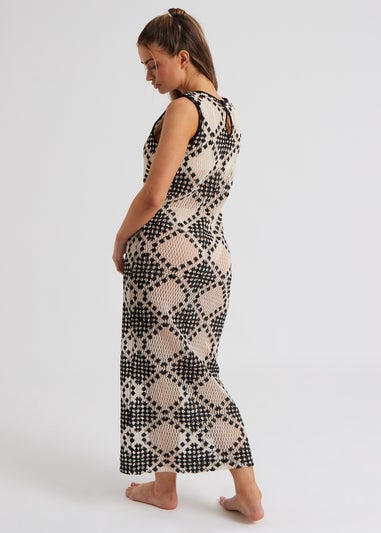 Urban Bliss Black Stitchy Mono Racer Maxi Dress